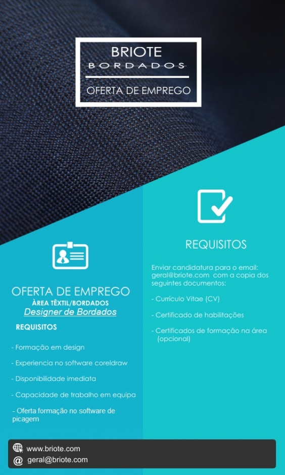 recrutamento bordados Briote